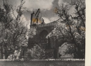 GDAŃSK. Kościół św. Bartłomieja przed konserwacją; fot. Kazimierz Lelewicz, Gdańsk-Wrzeszcz, 1946