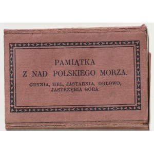 GDYNIA. Leporello w papierowej kopercie: 24 cz.-b. fot. z wybrzeża II RP, wykon L. Durczykiewicz, wyd. Gdynia do 1939