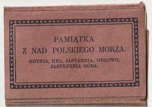 GDYNIA. Leporello w papierowej kopercie: 24 cz.-b. fot. z wybrzeża II RP, wykon L. Durczykiewicz, wyd. Gdynia do 1939
