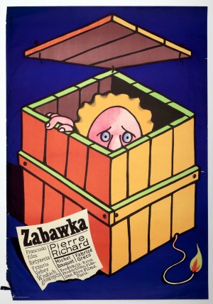 FLISAK, JERZY. Plakat z 1978 (?), reklamujący franc. film pt. Zabawka z 1976 r.