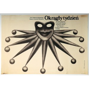 MAJEWSKI, LECH. Plakat z 1977, reklamujący pol. film Okrągły tydzień z 1977 r.