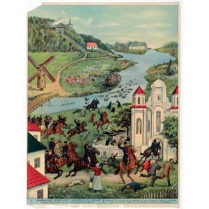 LITHUANIA, KROZAI (Lithuanian: Kražiai). Poster commemorating the so-called Krosiai slaughter (1893)