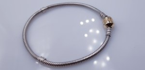 Bransoletka Pandora - srebro 925 i złoto 585