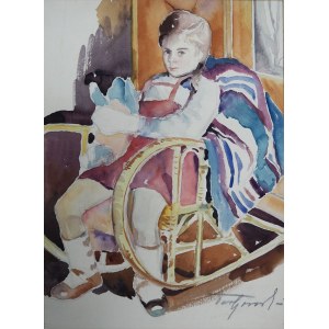 Tadeusz Tarkowski, Portret córki na bujanym fotelu, lata 40 XX w.