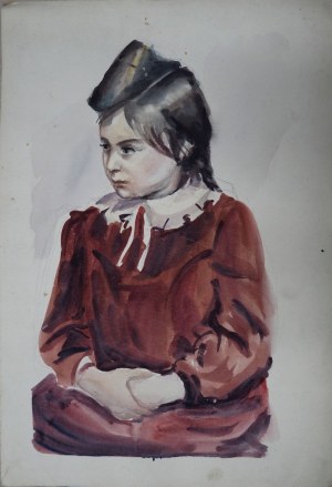 Tadeusz Tarkowski, Czerwona sukienka (portret córki), lata 40 XX w.
