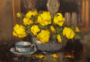 Alfons KARPIŃSKI (1875 - 1961), Żółte róże