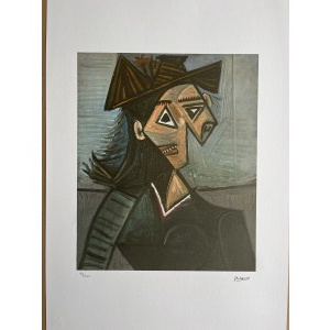 Pablo Picasso ( 1881 - 1973 ), Popiersie kobiety w kapeluszu