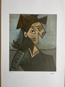 Pablo Picasso ( 1881 - 1973 ), Popiersie kobiety w kapeluszu