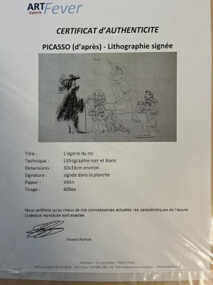 Pablo Picasso ( 1881 - 1973 ), L`egerie du roi