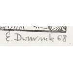 Edward Dwurnik (1943 Radzymin - 2018 Warszawa), U Hopfera, 1968