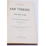 MICKIEWICZ- PAN TADEUSZ wyd. 1898r. z 12 kartonami i 12 rysunkami Kazimierza Alchimowicza.