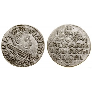 Polska, trojak, 1621, Kraków