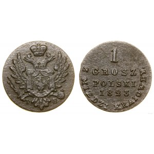 Polska, 1 grosz z miedzi krajowej, 1823 IB, Warszawa