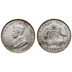 Australia, 2 szylingi (floren), 1934, Melbourne