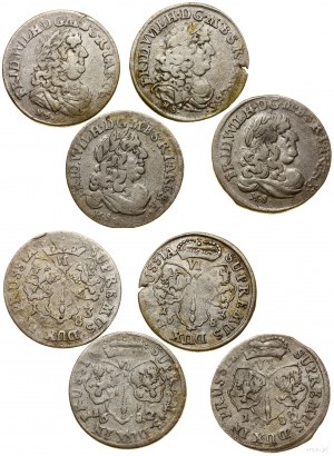 Niemcy, lot 4 x szóstak, 2 x 1682, 2 x 1683, Królewiec