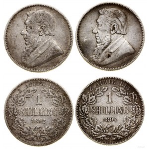 Republika Południowej Afryki, zestaw: 2 x 1 szyling, 1892, 1894, Pretoria