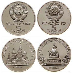 Rosja, lot 2 x 5 rubli, 1988, 1989