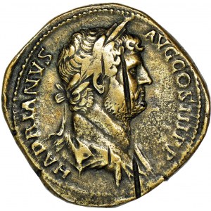 Cesarstwo Rzymskie, Hadrian (August 117-138 ne), Sesterc 134-138 ne, mennica Rzym