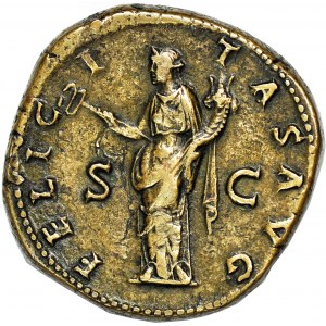 Cesarstwo Rzymskie, Hadrian (August 117-138 ne), Sesterc 134-138 ne, mennica Rzym
