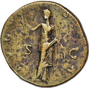 Cesarstwo Rzymskie, Faustyna Starsza (żona Antonina Piusa 138-161 ne), Sesterc pośmiertny (po 141 ne), mennica Rzym