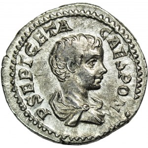 Cesarstwo Rzymskie, Geta (jako cezar 198-209 ne), Denar 200-203 ne, mennica Rzym