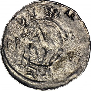 Władysław II Wygnaniec 1138-1146, Denar, Książę i giermek, ex. Antoni Ryszard, R2