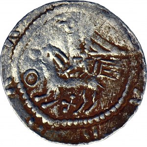 RRR- Władysław Wygnaniec 1138-1146, Denar, Rycerz i jeniec w hełmach normańskich