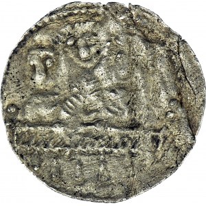 RR-, Bolesław IV Kędzierzawy 1146-1173, Denar, Książę z mieczem i krzyżem