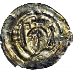 RR-, Henryk I Brodaty 1201-1238 lub Henryk II Pobożny 1238-1241, Brakteat ratajski, R6