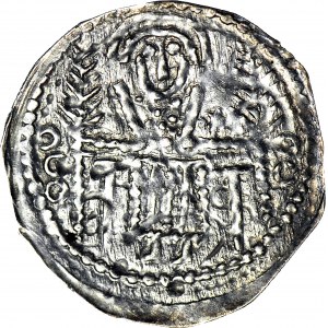 RR-, Bolesław V Wstydliwy 1243-1279, Denar, ok. 1254, Kraków, Św. Stanisław, Św. Wacław