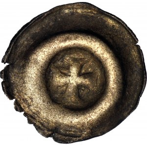 R,- Jędrzejów, Opactwo Cysterskie XIVw, Brakteat, Krzyż grecki