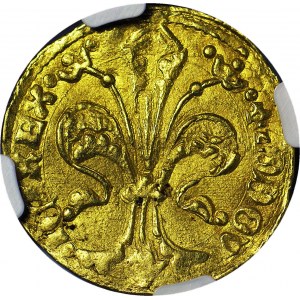 R-, Ludwik Węgierski(Andegaweński), Dukat/Goldgulden z lat 1342-1353, menniczy