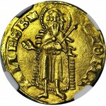 R-, Ludwik Węgierski(Andegaweński), Dukat/Goldgulden z lat 1342-1353, menniczy