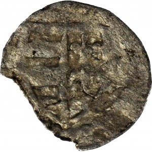 RRR-, Ludwik Węgierski(Andegaweński) 1370-1382, Denar, Poznań, Tarcza/ skrzyżowane klucze, R7
