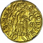 RR- Władysław Warneńczyk goldgulden 1441 r, pierwsza złota moneta z herbami Rzeczpospolitej