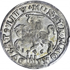 R-, Zygmunt II August Grosz na stopę litewską 1546, Wilno