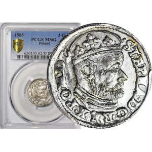 Stefan Batory, Trojak 1585 Olkusz G-H, menniczy