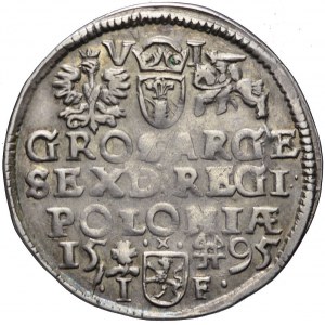 RRR-, Zygmunt III Waza, Szóstak 1595 Wschowa, T.80mk, R7