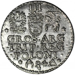 Zygmunt III Waza, Trojak 1594, Malbork, menniczy