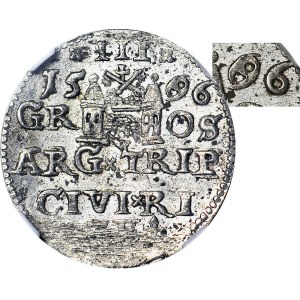 RR-, Zygmunt III Waza, Trojak 1586, Ryga