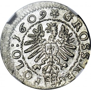 Zygmunt III Waza, Grosz 1609 Kraków, menniczy