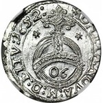 RR-, Jan Kazimierz, Półtorak 1652, Wilno, błąd 06 zamiast 60 w jabłku, R6