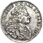 R-, August II Mocny, 2/3 talara (gulden) 1708 ILH, Drezno, MONOGRAM AR, R4