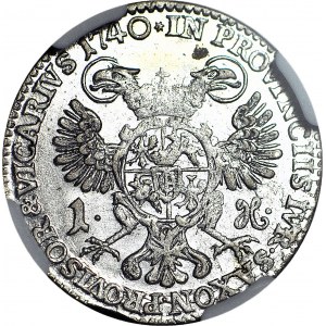 August III Sas, Grosz wikariacki 1740, Drezno, menniczy