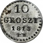 Księstwo Warszawskie, 10 groszy 1813 IB, mennicze