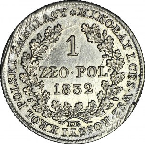 Królestwo Kongresowe, 1 złoty 1832, Warszawa, ciekawe