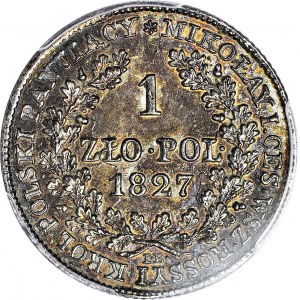 R-, Królestwo Polskie, Aleksander I, 1 złoty 1827 IB, mennicze