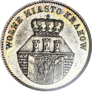 Wolne Miasto Kraków, 1 złoty 1835, WYŚMIENITE, R2