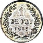Wolne Miasto Kraków, 1 złoty 1835, WYŚMIENITE, R2