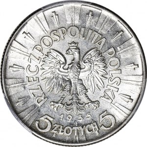 5 złotych 1935, Piłsudski, menniczy